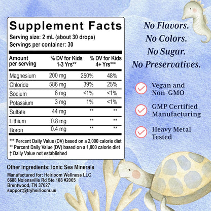 Ionic Trace Minerals for Kids, 2oz